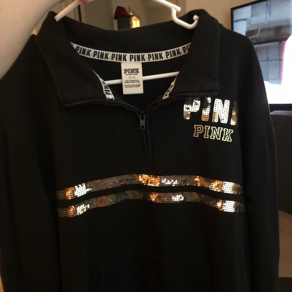 Pink quarter zip